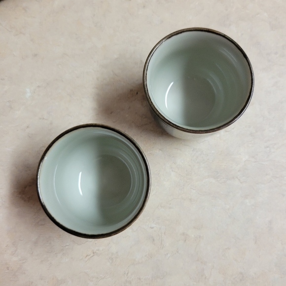 Vintage sake ceramic cups lot of 2 hand painted perfect vintage condition - Picture 3 of 10